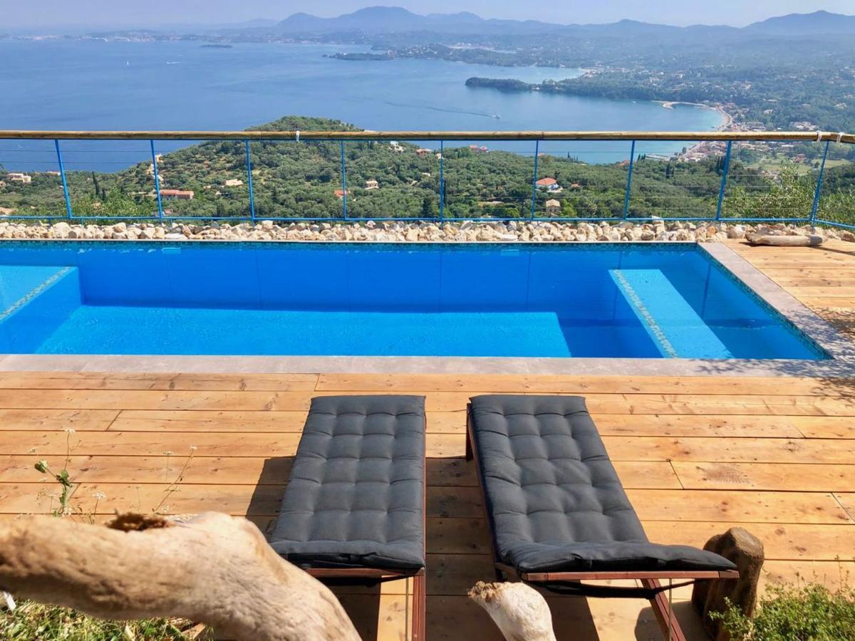 House Sienna Of Villa Intaba Best Views Corfiot Riviera Corfu Island Greece Contemporary Design Pool With Spectacular Sea Views Close To Ipsos Beach Pyrgi  Exteriör bild