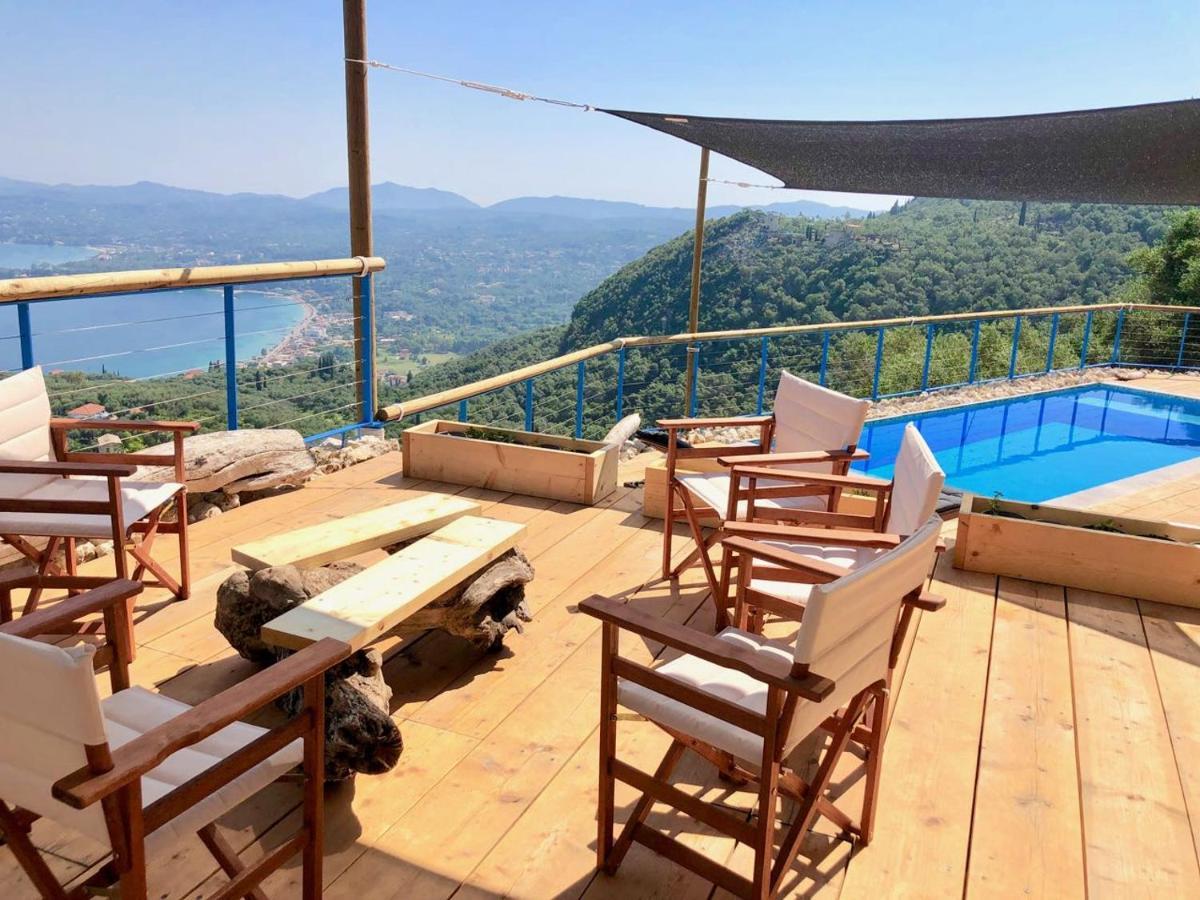 House Sienna Of Villa Intaba Best Views Corfiot Riviera Corfu Island Greece Contemporary Design Pool With Spectacular Sea Views Close To Ipsos Beach Pyrgi  Exteriör bild
